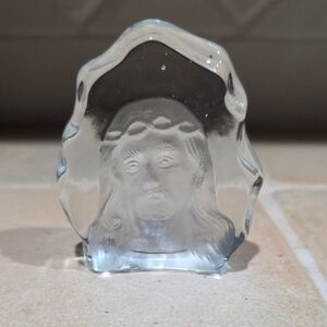 Translucent Glass Jesus Bust